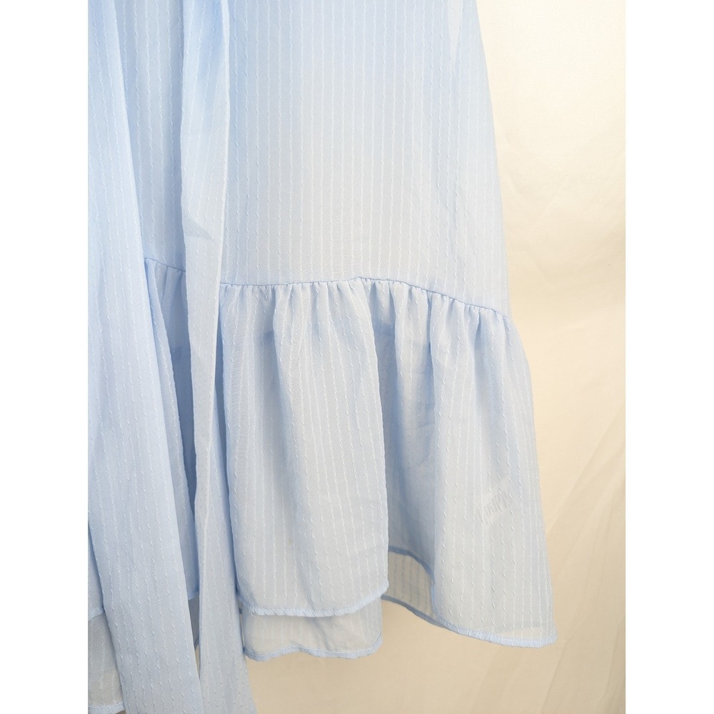 Sheer Fairy Peplum Sleeveless Top Sz M Pastel Blue Coquette Romantic Fairy Twee - Picture 4 of 10